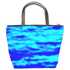 Blue Waves Abstract Series No12 Bucket Bag from ArtsNow.com Back