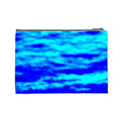 Blue Waves Abstract Series No12 Cosmetic Bag (Large) from ArtsNow.com Back