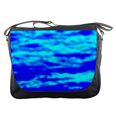 Blue Waves Abstract Series No12 Messenger Bag from ArtsNow.com Front