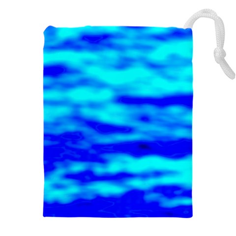 Blue Waves Abstract Series No12 Drawstring Pouch (4XL) from ArtsNow.com Front