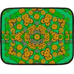 Stars Of Decorative Colorful And Peaceful  Flowers Fleece Blanket (Mini)