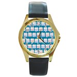 Gift Boxes Round Gold Metal Watch