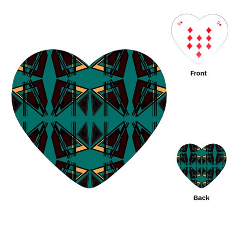 Abstract geometric design    Playing Cards Single Design (Heart) from ArtsNow.com Front