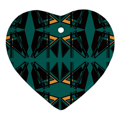 Abstract geometric design    Heart Ornament (Two Sides) from ArtsNow.com Front