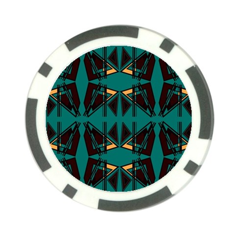 Abstract geometric design    Poker Chip Card Guard (10 pack) from ArtsNow.com Front
