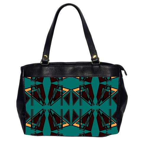 Abstract geometric design    Oversize Office Handbag (2 Sides) from ArtsNow.com Front