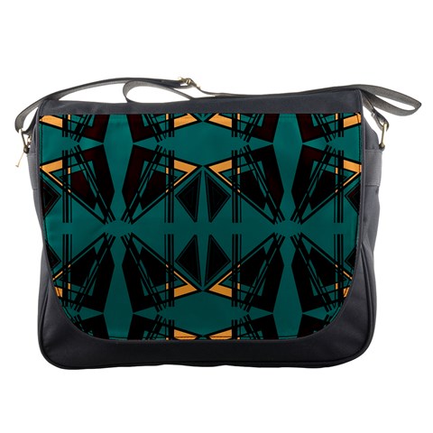 Abstract geometric design    Messenger Bag from ArtsNow.com Front