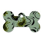 Floral pattern paisley style Paisley print.  Dog Tag Bone (One Side)