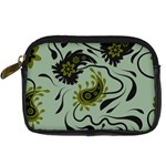 Floral pattern paisley style Paisley print.  Digital Camera Leather Case