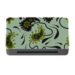 Floral pattern paisley style Paisley print.  Memory Card Reader with CF