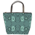 Floral pattern paisley style Paisley print.  Bucket Bag