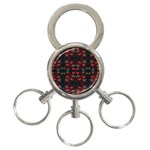 Floral pattern paisley style Paisley print.  3-Ring Key Chain