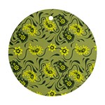 Floral pattern paisley style Paisley print.  Ornament (Round)