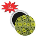 Floral pattern paisley style Paisley print.  1.75  Magnets (10 pack) 