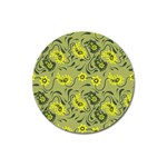 Floral pattern paisley style Paisley print.  Magnet 3  (Round)