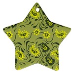 Floral pattern paisley style Paisley print.  Star Ornament (Two Sides)