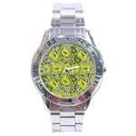 Floral pattern paisley style Paisley print.  Stainless Steel Analogue Watch