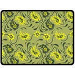 Floral pattern paisley style Paisley print.  Double Sided Fleece Blanket (Large) 