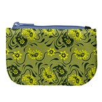 Floral pattern paisley style Paisley print.  Large Coin Purse