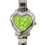 Folk flowers print Floral pattern Ethnic art Heart Italian Charm Watch