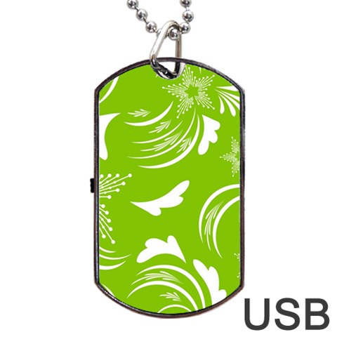 Folk flowers print Floral pattern Ethnic art Dog Tag USB Flash (One Side) from ArtsNow.com Front