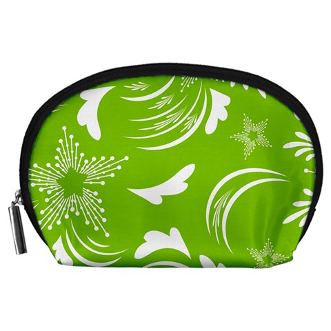 Folk flowers print Floral pattern Ethnic art Accessory Pouch (Large) from ArtsNow.com Front