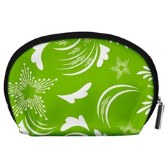 Folk flowers print Floral pattern Ethnic art Accessory Pouch (Large) from ArtsNow.com Back