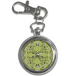 Floral folk damask pattern Fantasy flowers  Key Chain Watches