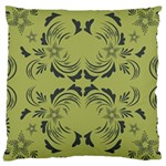 Floral folk damask pattern Fantasy flowers  Large Cushion Case (Two Sides)