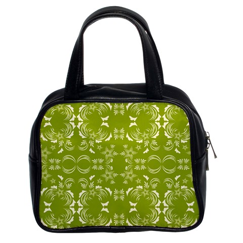 Floral folk damask pattern  Classic Handbag (Two Sides) from ArtsNow.com Front
