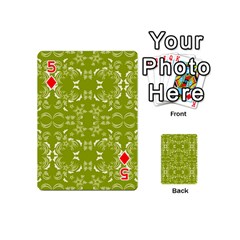 Floral folk damask pattern  Playing Cards 54 Designs (Mini) from ArtsNow.com Front - Diamond5