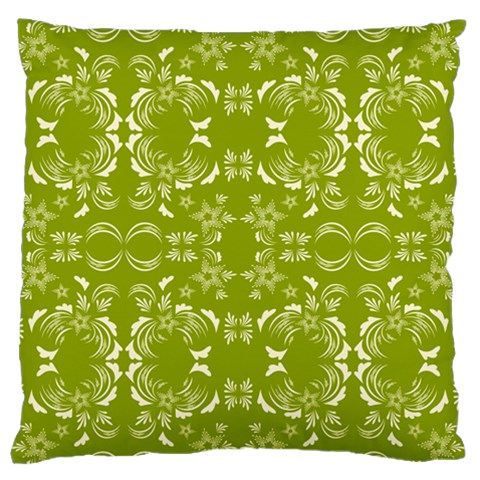 Floral folk damask pattern  Standard Flano Cushion Case (One Side) from ArtsNow.com Front