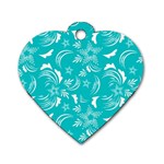 Folk flowers print Floral pattern Ethnic art Dog Tag Heart (Two Sides)
