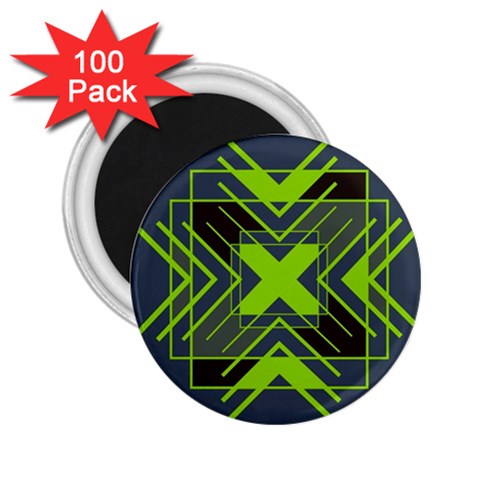 Abstract geometric design    2.25  Magnets (100 pack)  from ArtsNow.com Front