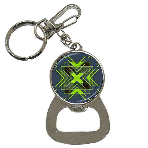 Abstract geometric design    Bottle Opener Key Chain from ArtsNow.com Front