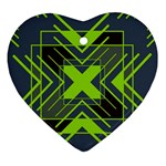 Abstract geometric design    Heart Ornament (Two Sides)
