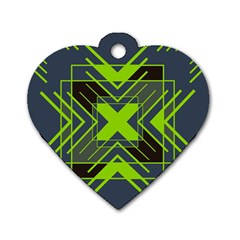Abstract geometric design    Dog Tag Heart (Two Sides) from ArtsNow.com Front