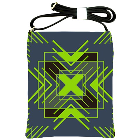 Abstract geometric design    Shoulder Sling Bag from ArtsNow.com Front