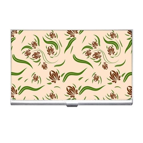 Folk flowers print Floral pattern Ethnic art Business Card Holder from ArtsNow.com Front