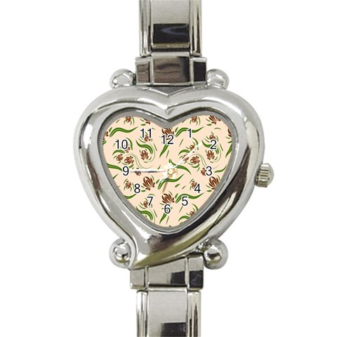 Folk flowers print Floral pattern Ethnic art Heart Italian Charm Watch from ArtsNow.com Front