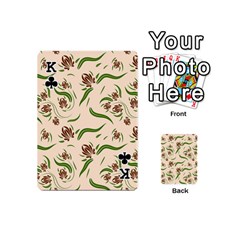 King Folk flowers print Floral pattern Ethnic art Playing Cards 54 Designs (Mini) from ArtsNow.com Front - ClubK