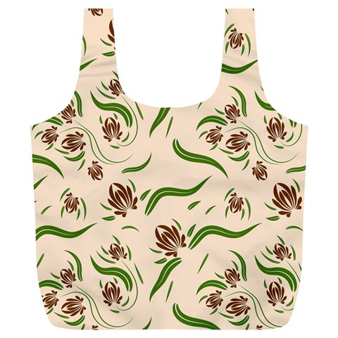 Folk flowers print Floral pattern Ethnic art Full Print Recycle Bag (XL) from ArtsNow.com Front