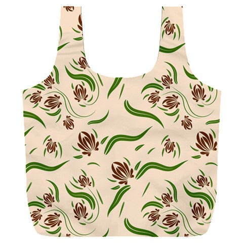 Folk flowers print Floral pattern Ethnic art Full Print Recycle Bag (XXL) from ArtsNow.com Front