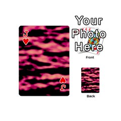 Jack Pink  Waves Abstract Series No2 Playing Cards 54 Designs (Mini) from ArtsNow.com Front - HeartJ