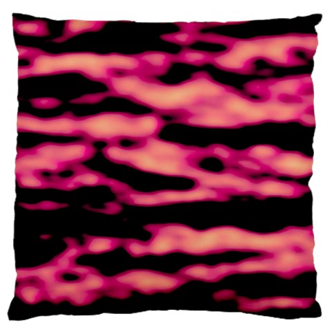 Pink  Waves Abstract Series No2 Large Cushion Case (One Side) from ArtsNow.com Front