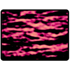 Pink  Waves Abstract Series No2 Double Sided Fleece Blanket (Large)  from ArtsNow.com 80 x60  Blanket Front