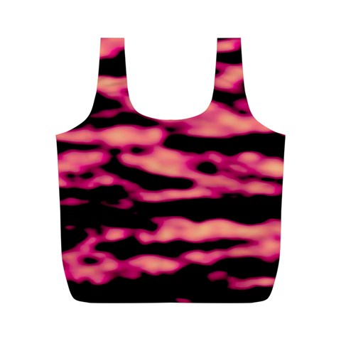 Pink  Waves Abstract Series No2 Full Print Recycle Bag (M) from ArtsNow.com Front