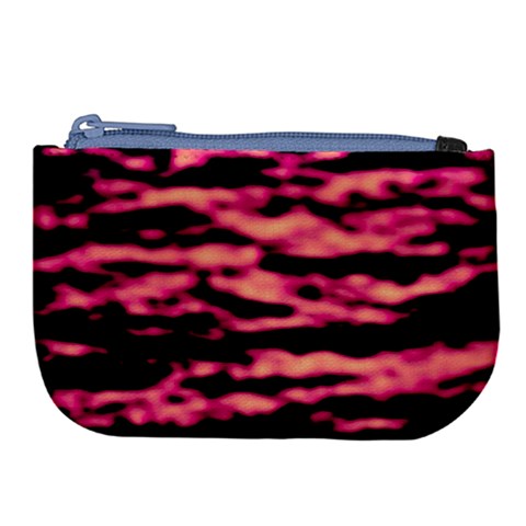 Pink  Waves Abstract Series No2 Large Coin Purse from ArtsNow.com Front