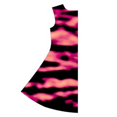 Pink  Waves Abstract Series No2 Long Sleeve Velvet V Back Left