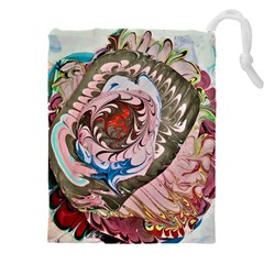 Marbling collage Drawstring Pouch (4XL) from ArtsNow.com Front
